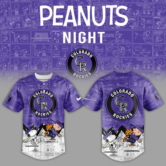 Colorado Rockies 75th Anniversary of Peanuts Jersey