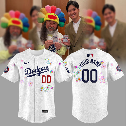 Dodgers Shohei Ohtani x Takashi Murakami Tokyo Series Collection Custom Name, Number For Fans Jersey