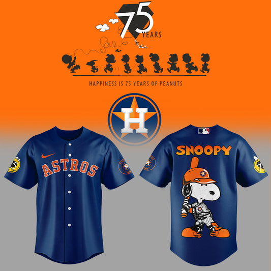 Houston Astros 75th Anniversary of Peanuts New Jersey