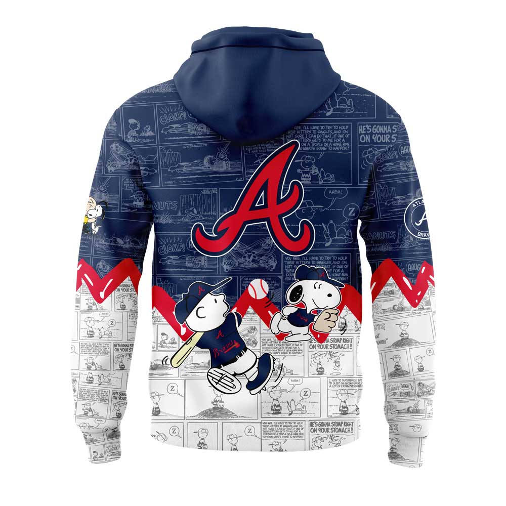 Atlanta Braves 75th Anniversary of Peanuts Hoodie