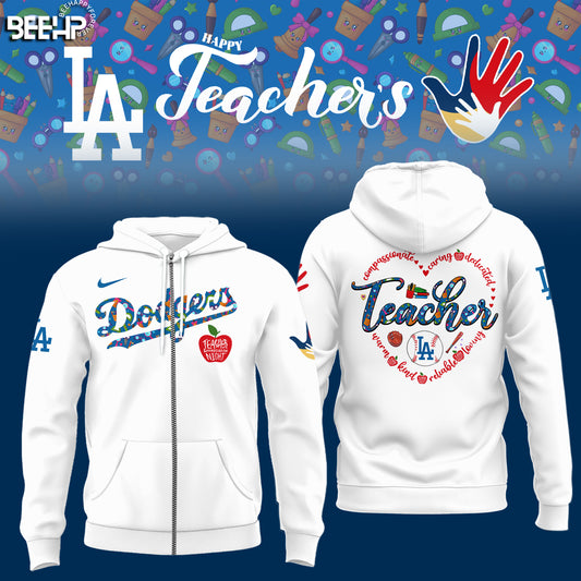 Los Angeles Dodgers TEACHER APPRECIATION NIGHT Editions Limited 2025 Zip Hoodie