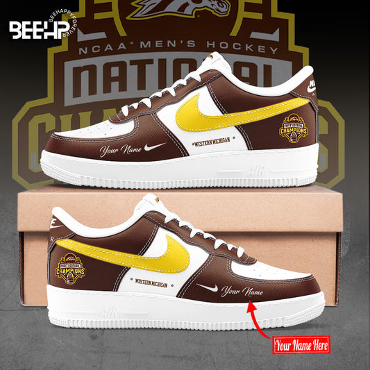 Western Michigan Broncos 2025 NCAA Frozen Four Men’s Ice Hockey National Champions Air Force Sneakers