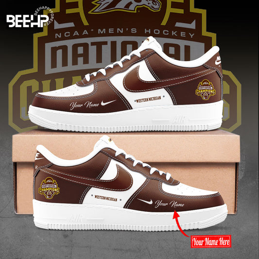 Western Michigan Broncos 2025 NCAA Frozen Four Men’s Ice Hockey National Champions Air Force Sneakers