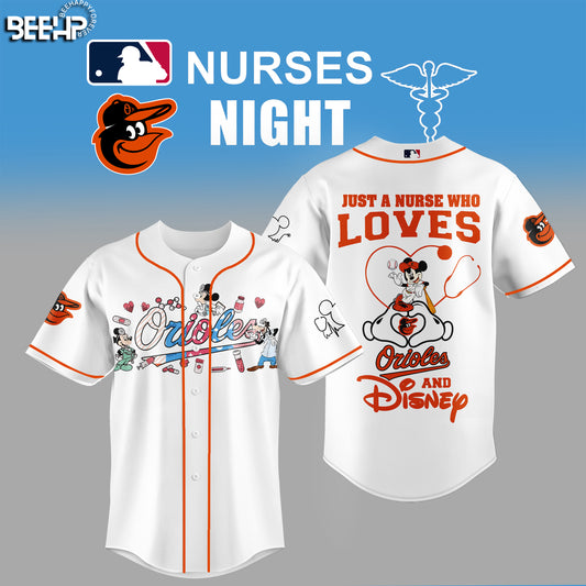 Baltimore Orioles Mickey Mouse Just A Nurse Who Loves Special Edition 2025 Jersey