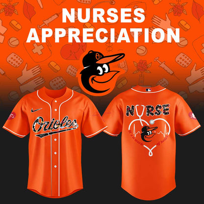 Baltimore Orioles Nurses Appreciation Orange Jersey