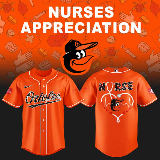 Baltimore Orioles Nurses Appreciation Orange Jersey