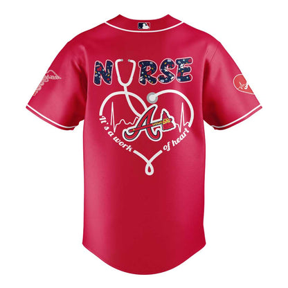 Atlanta Braves Nurses Appreciation Night Red Jersey