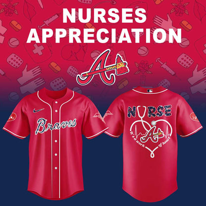 Atlanta Braves Nurses Appreciation Night Red Jersey