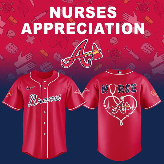 Atlanta Braves Nurses Appreciation Night Red Jersey