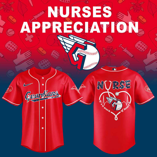 Cleveland Guardians Nurses Appreciation Night Red Jersey