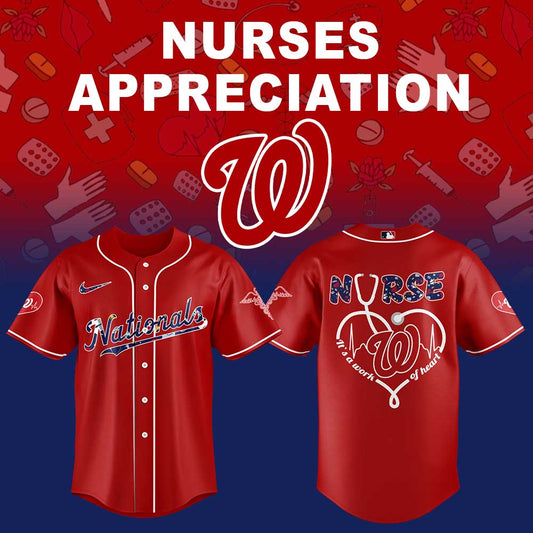 Washington Nationals Nurses Appreciation Night Red Jersey