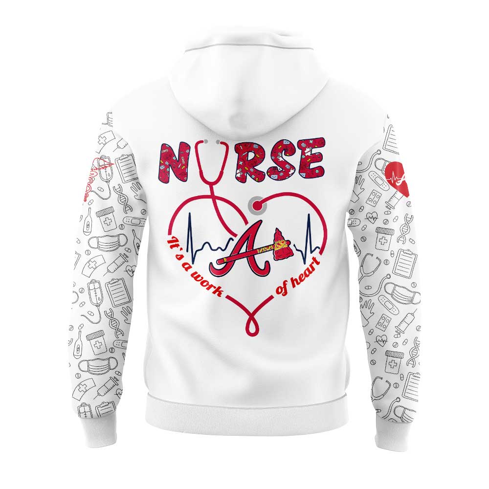 Atlanta Braves Nurses Appreciation White Hoodie