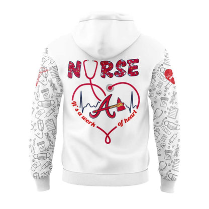 Atlanta Braves Nurses Appreciation White Hoodie