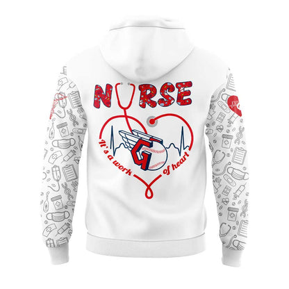 Cleveland Guardians Nurses Appreciation White Hoodie