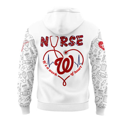 Washington Nationals Nurses Appreciation White Hoodie