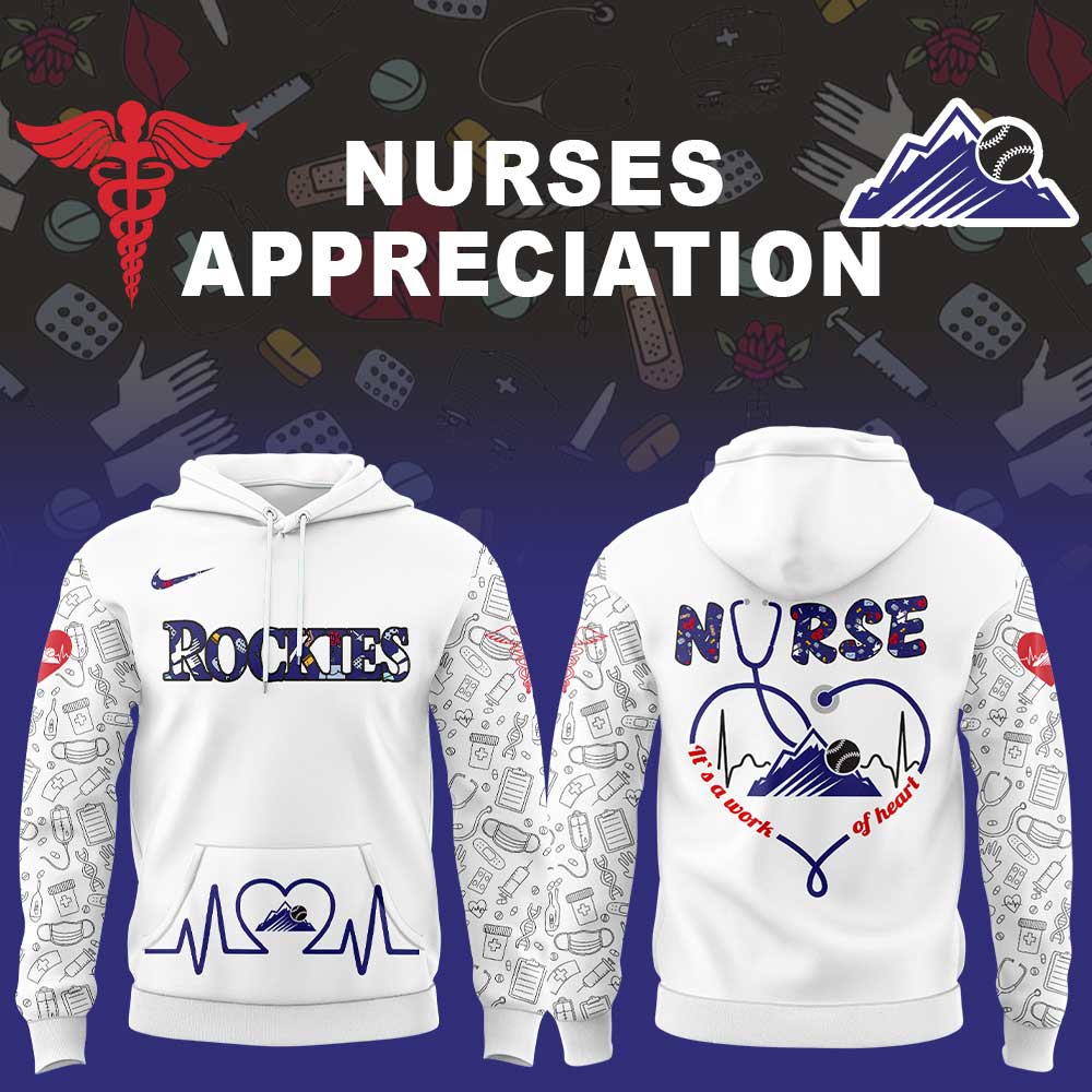 Colorado Rockies Nurses Appreciation White Hoodie