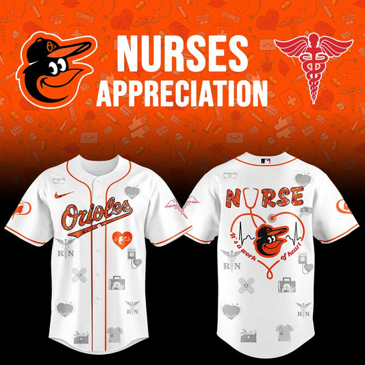 Baltimore Orioles Nurses Appreciation White Jersey