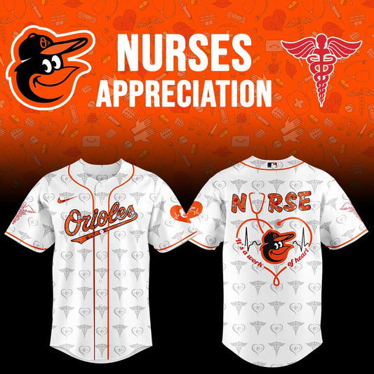 Baltimore Orioles Nurses Appreciation White Jersey