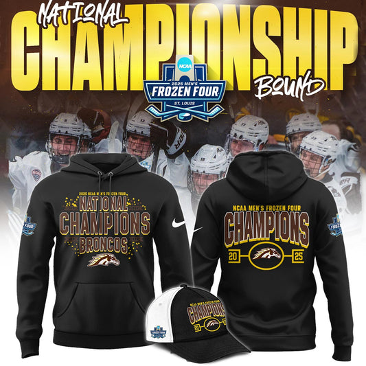 Western Michigan Broncos Hoodie Frozen Four Championship 2025