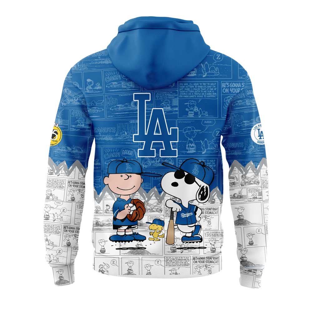 Los Angeles Dodgers 75th Anniversary of Peanuts New Hoodie