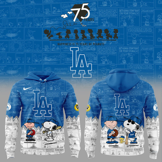 Los Angeles Dodgers 75th Anniversary of Peanuts New Hoodie