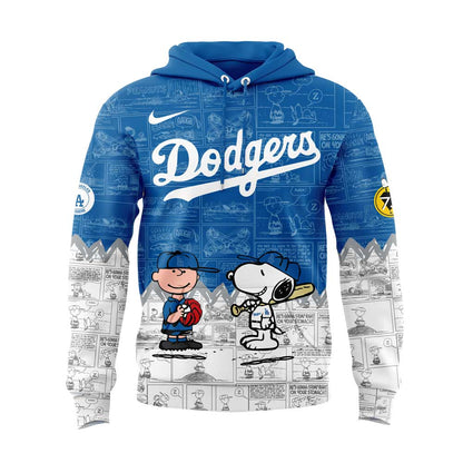Los Angeles Dodgers 75th Anniversary of Peanuts New Hoodie