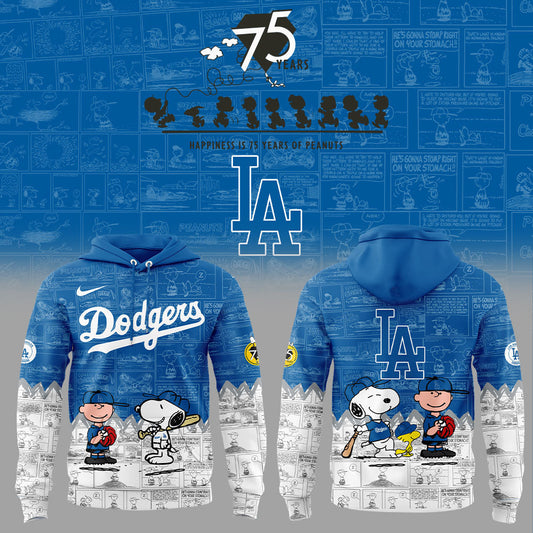 Los Angeles Dodgers 75th Anniversary of Peanuts New Hoodie