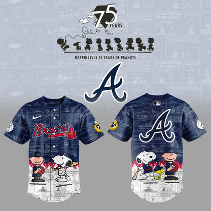 Atlanta Braves 75th Anniversary of Peanuts New Jersey
