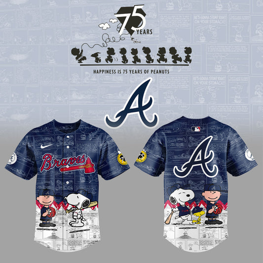 Atlanta Braves 75th Anniversary of Peanuts New Jersey