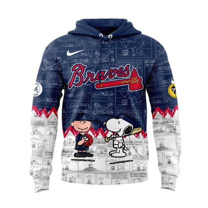 Atlanta Braves 75th Anniversary of Peanuts New Hoodie