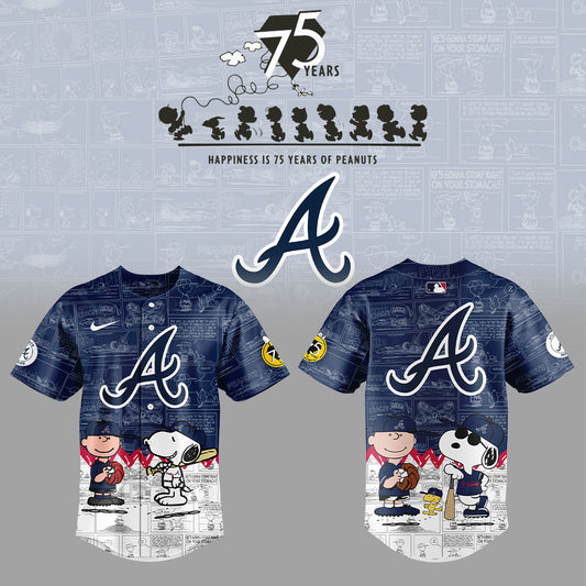 Atlanta Braves 75th Anniversary of Peanuts New Jersey
