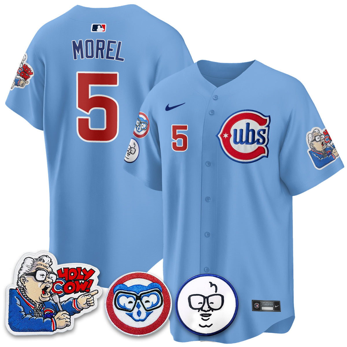 Chicago Cubs Limited Jersey - Harry Caray "Holy Cow" Patch - All Stitched