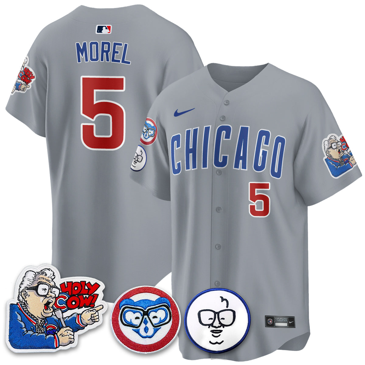 Chicago Cubs Limited Jersey - Harry Caray "Holy Cow" Patch - All Stitched