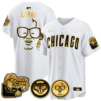 Chicago Cubs Limited Jersey - Harry Caray "Holy Cow" Patch - All Stitched