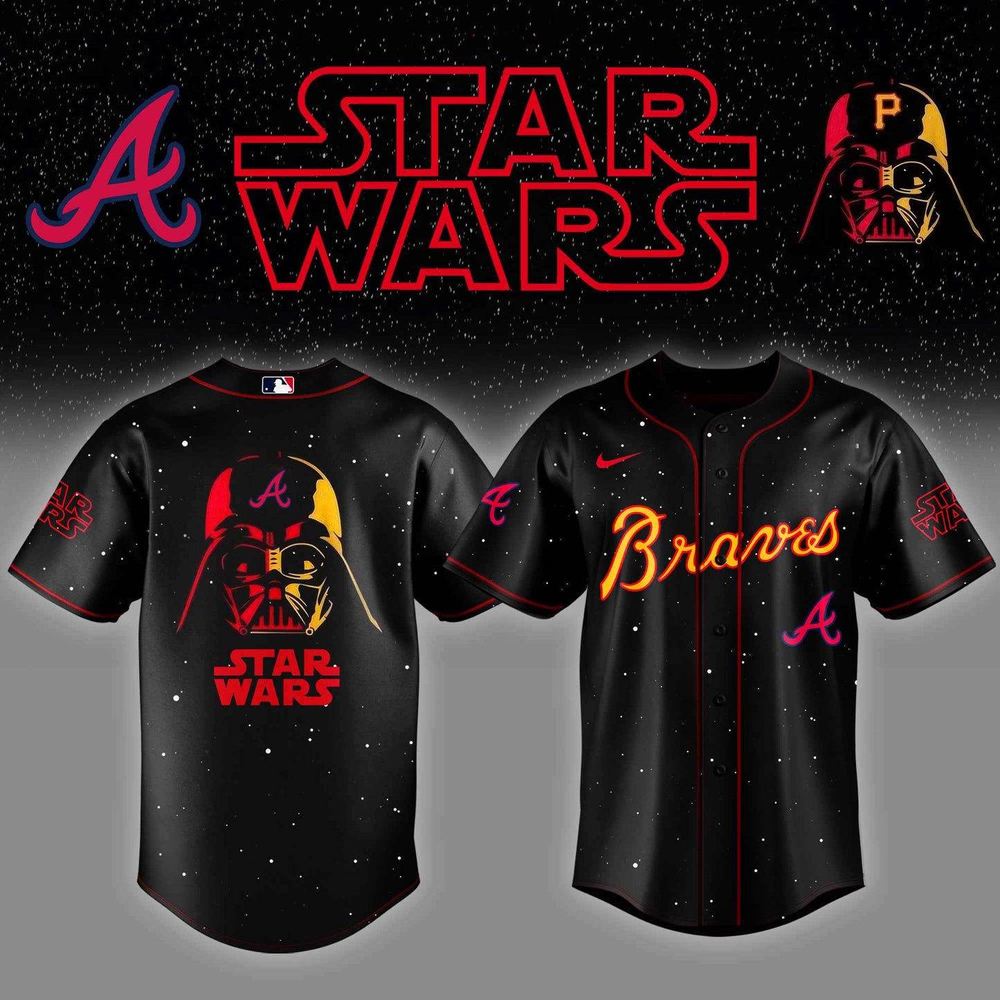 Atlanta Braves x Stars Wars Night Baseball Jersey Editions Limited