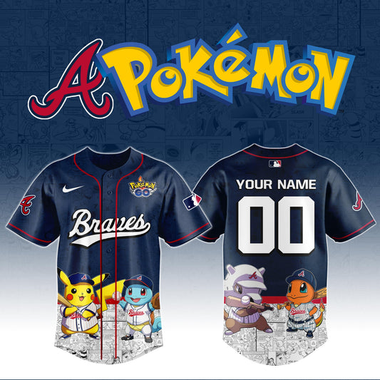 Atlanta Braves x Pokémon Go Baseball Jersey Editions Limited