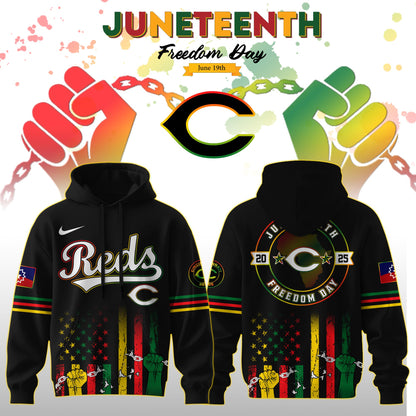 Cincinnati Reds MLB x Juneteenth Freedom Day Edition Hoodie 2025