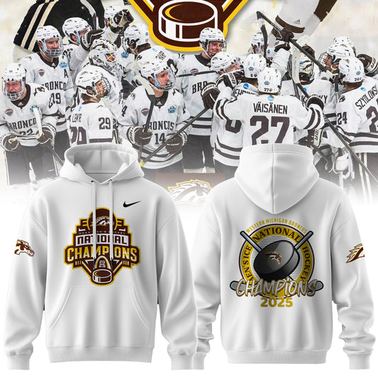 Western Michigan Broncos men’s ice hockey National Champions 2025 Hoodie