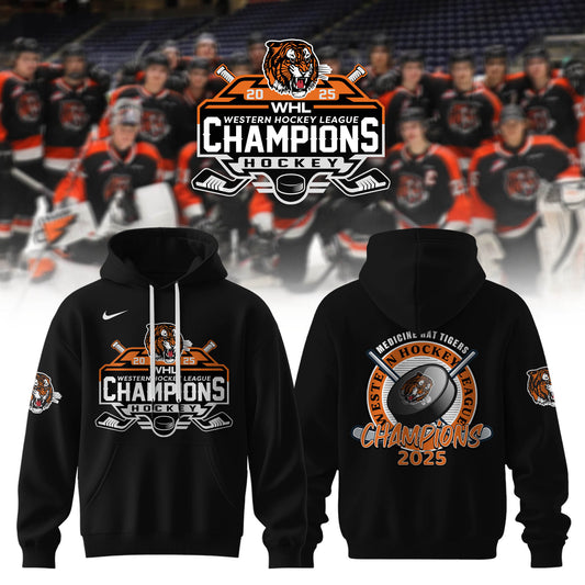 Medicine Hat Tigers – 2025 WHL Champions Hoodie