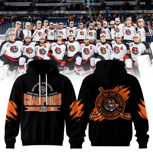 Medicine Hat Tigers – 2025 WHL Champions Hoodie