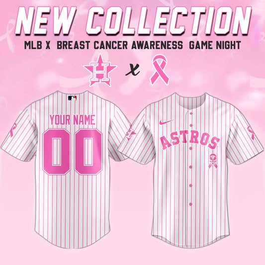 Houston Astros x Breast Cancer Awareness Game Night Jersey Editons Limited