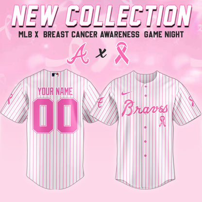 Atlanta Braves x Breast Cancer Awareness Game Night Jersey Editons Limited