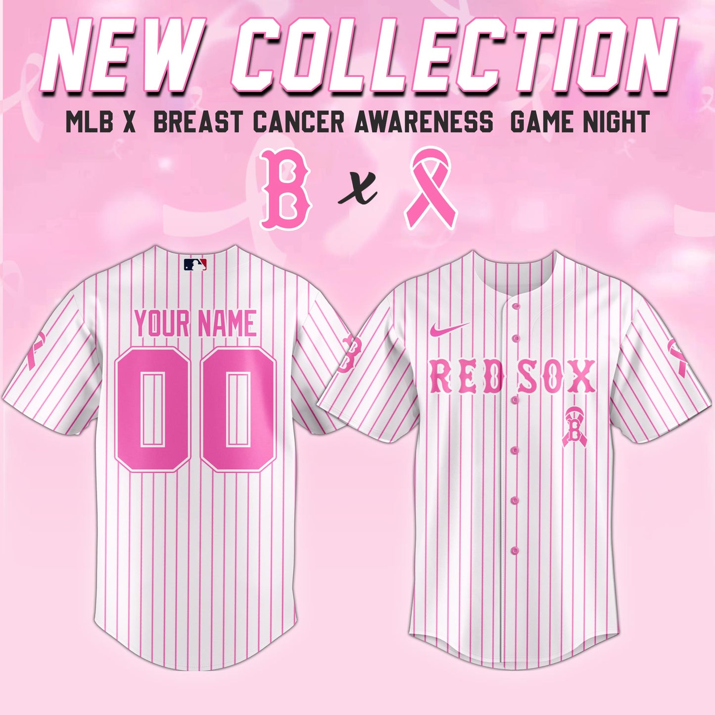 Boston Red Sox x Breast Cancer Awareness Game Night Jersey Editons Limited