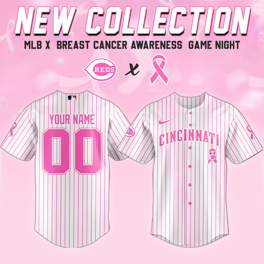 Cincinnati Reds x Breast Cancer Awareness Game Night Jersey Editons Limited