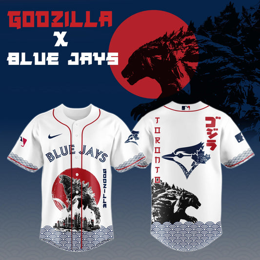 Godzilla x Toronto Blue Jays Japan Edition Jersey 2025