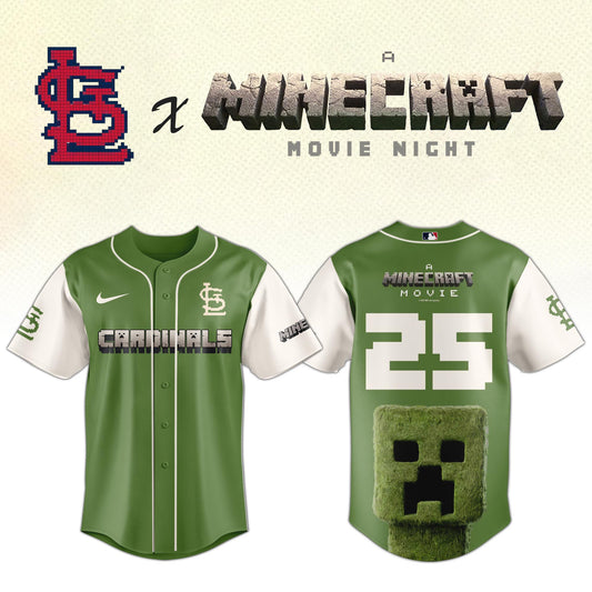 St. Louis Cardinals MLB x A MINECRAFT MOVIE Night Jersey Editions Limited