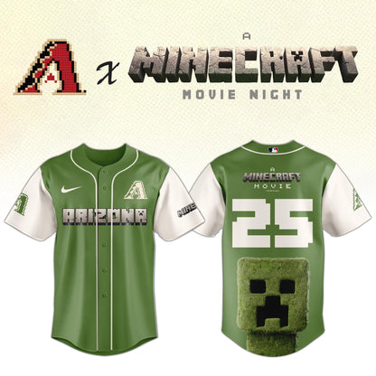 Arizona Diamondbacks MLB x A MINECRAFT MOVIE Night Jersey Editions Limited