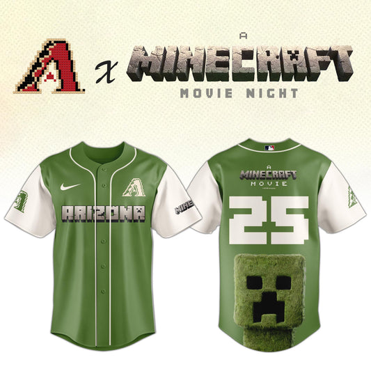 Arizona Diamondbacks MLB x A MINECRAFT MOVIE Night Jersey Editions Limited
