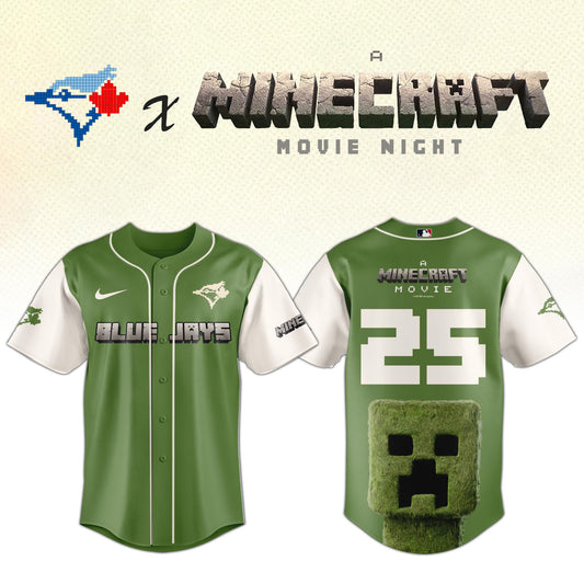 Toronto Blue Jays MLB x A MINECRAFT MOVIE Night Jersey Editions Limited