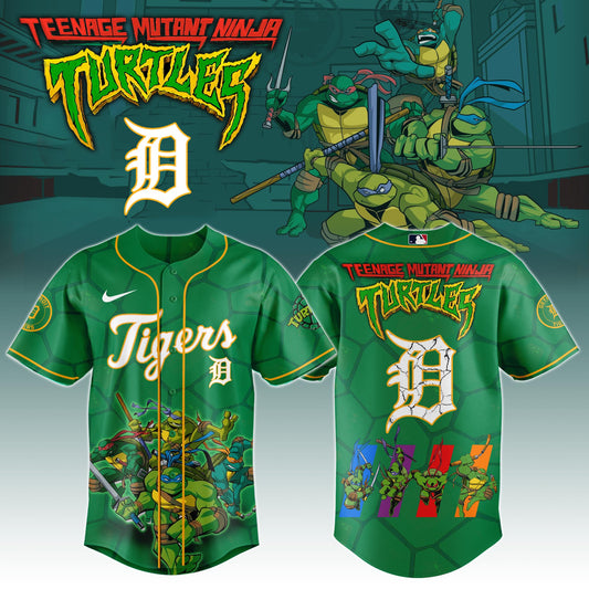 Detroit Tigers x Ninja Turtles Night Game Limited Edition Jersey 2025